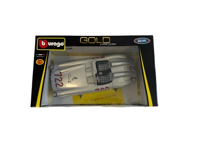 Lot Signed 1:18 Mercedes-Benz 300 SLR ‘722’ Model by Bburago Gold Collection