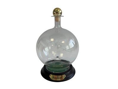 Lot Lancaster Bomber Glass Decanter