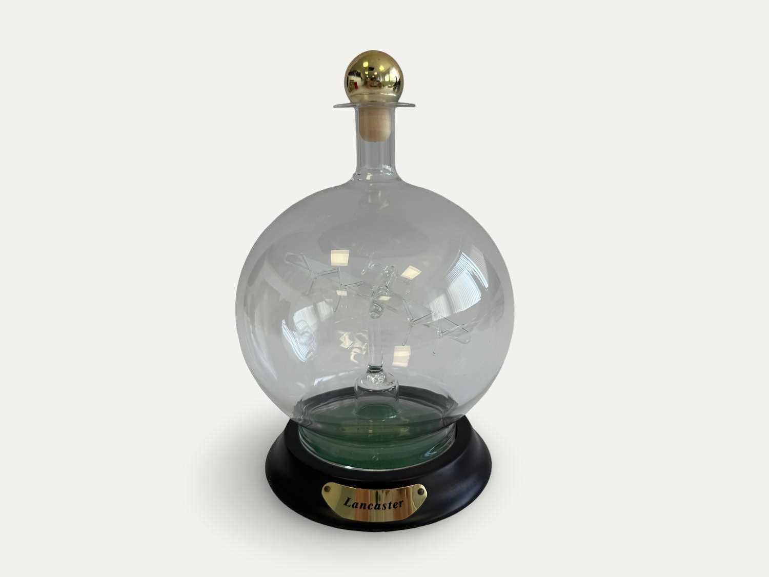 Lot Lancaster Bomber Glass Decanter