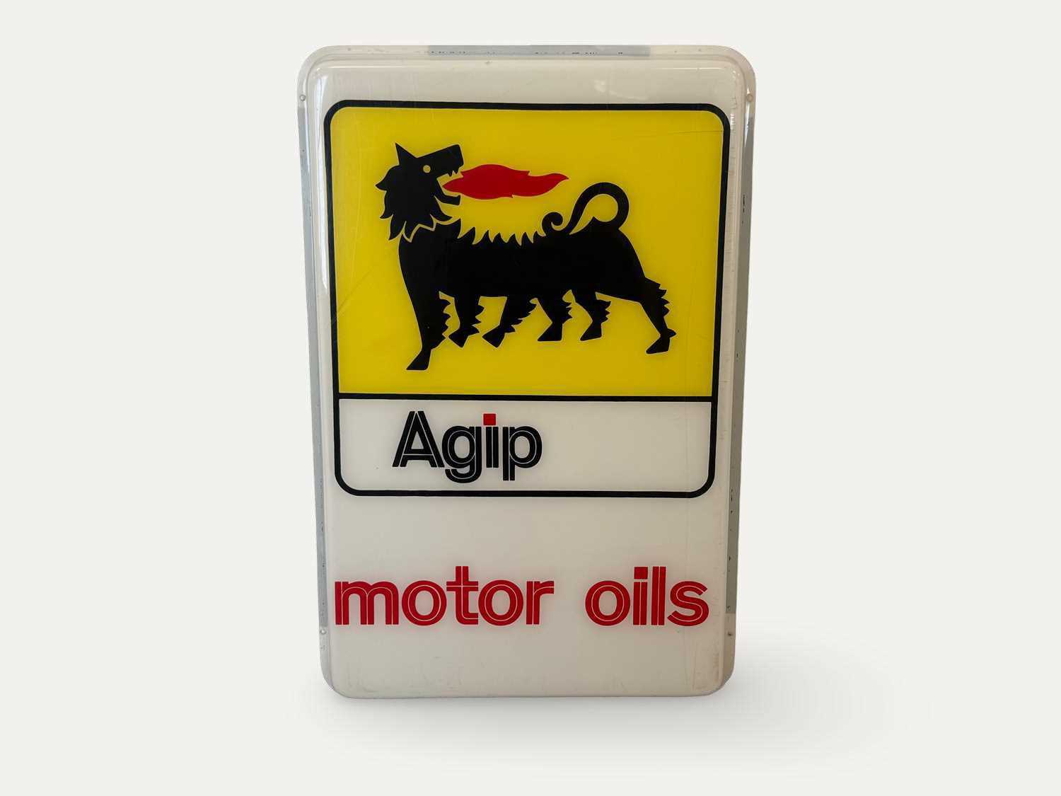 Lot Agip ‘Motor Oils’ Illuminated Garage Sign