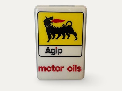 Lot 57 - Agip ‘Motor Oils’ Illuminated Garage Sign