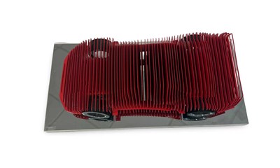 Lot Ferrari F40 Sculpture on a Polished Stainless Steel Base