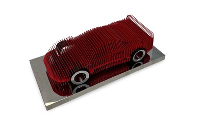 Lot Ferrari F40 Sculpture on a Polished Stainless Steel Base