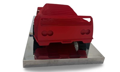 Lot Ferrari F40 Sculpture on a Polished Stainless Steel Base