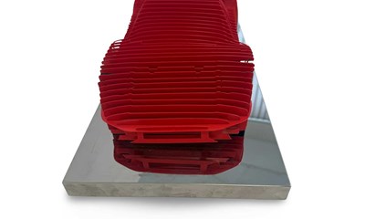 Lot Ferrari F40 Sculpture on a Polished Stainless Steel Base