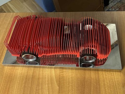 Lot Ferrari F40 Sculpture on a Polished Stainless Steel Base