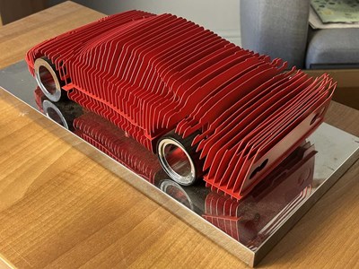 Lot Ferrari F40 Sculpture on a Polished Stainless Steel Base