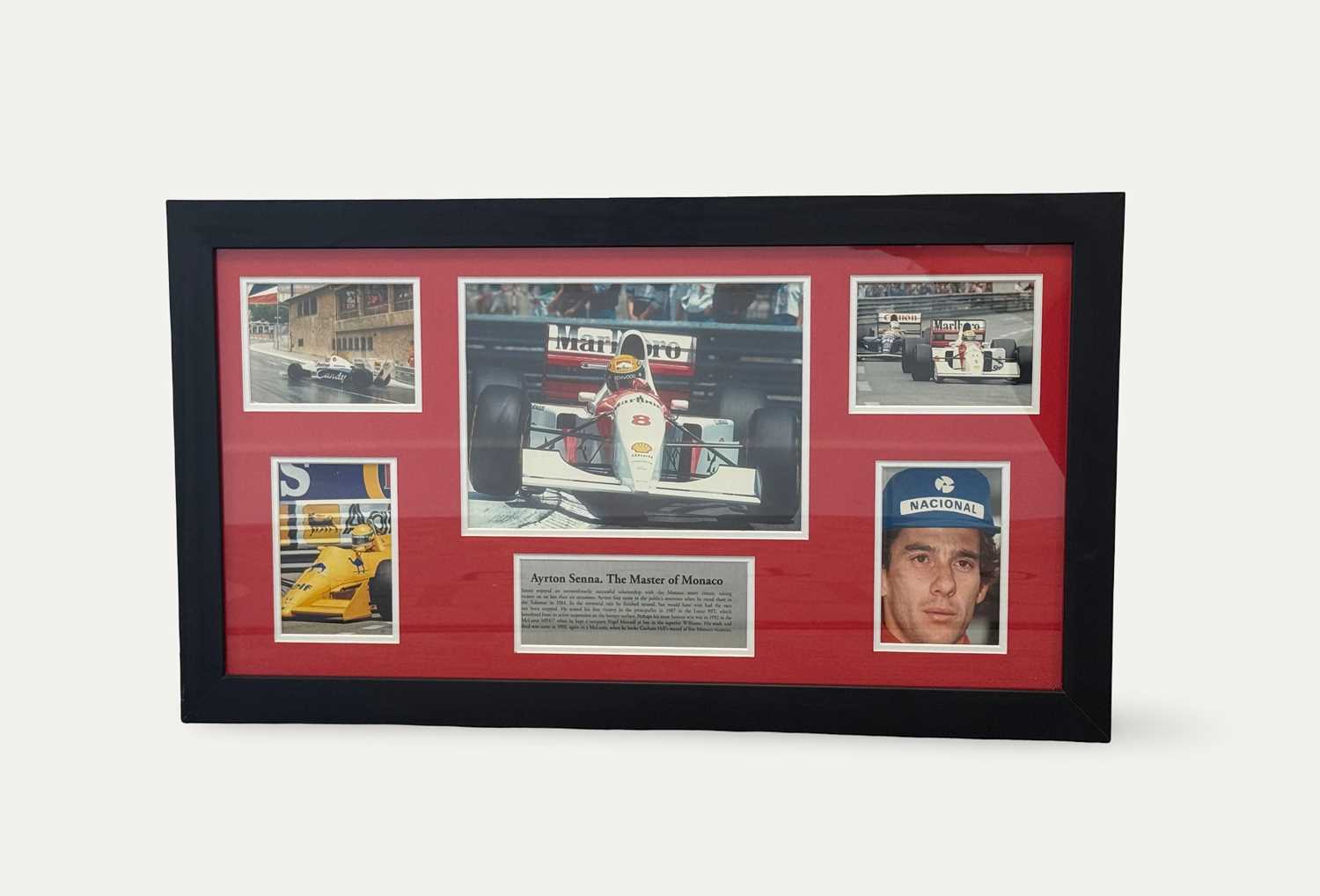 Lot Ayrton Senna Framed Formula One Memorabilia Display