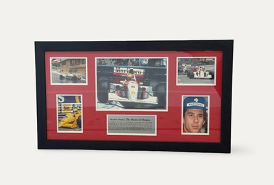 Lot 78 - Ayrton Senna Framed Formula One Memorabilia Display