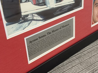 Lot Ayrton Senna Framed Formula One Memorabilia Display