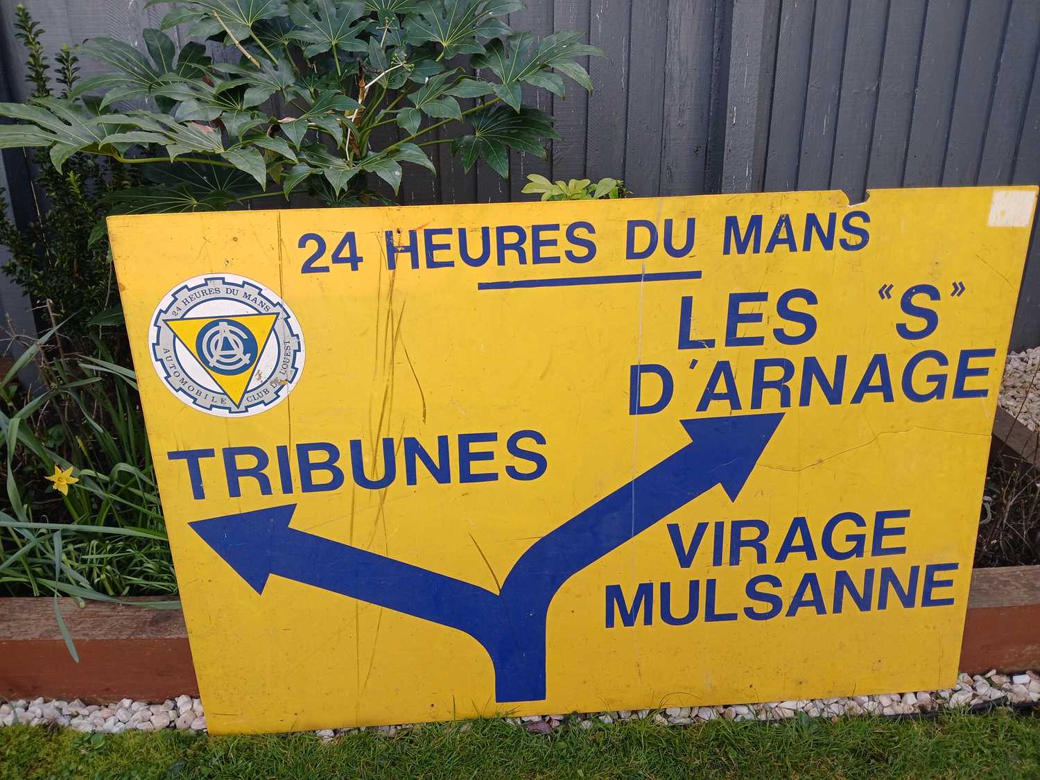 Lot 1985 Le Mans Road Sign
