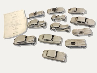 Lot Collection of 12 Danbury Mint Pewter Cars