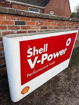 Lot Original illuminated Shell forecourt sign