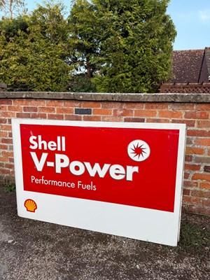 Lot Original illuminated Shell forecourt sign