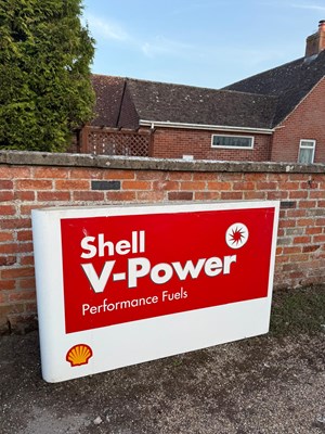 Lot Original illuminated Shell forecourt sign
