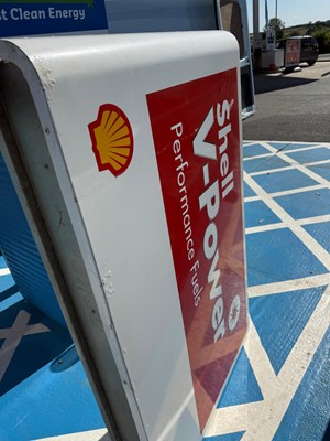Lot Original illuminated Shell forecourt sign
