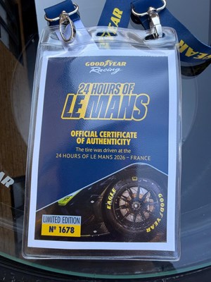 Lot Le Mans 2026 Goodyear Eagle Tyre Table