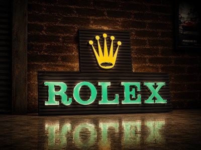 Lot 49 - Illuminated Rolex showroom sign