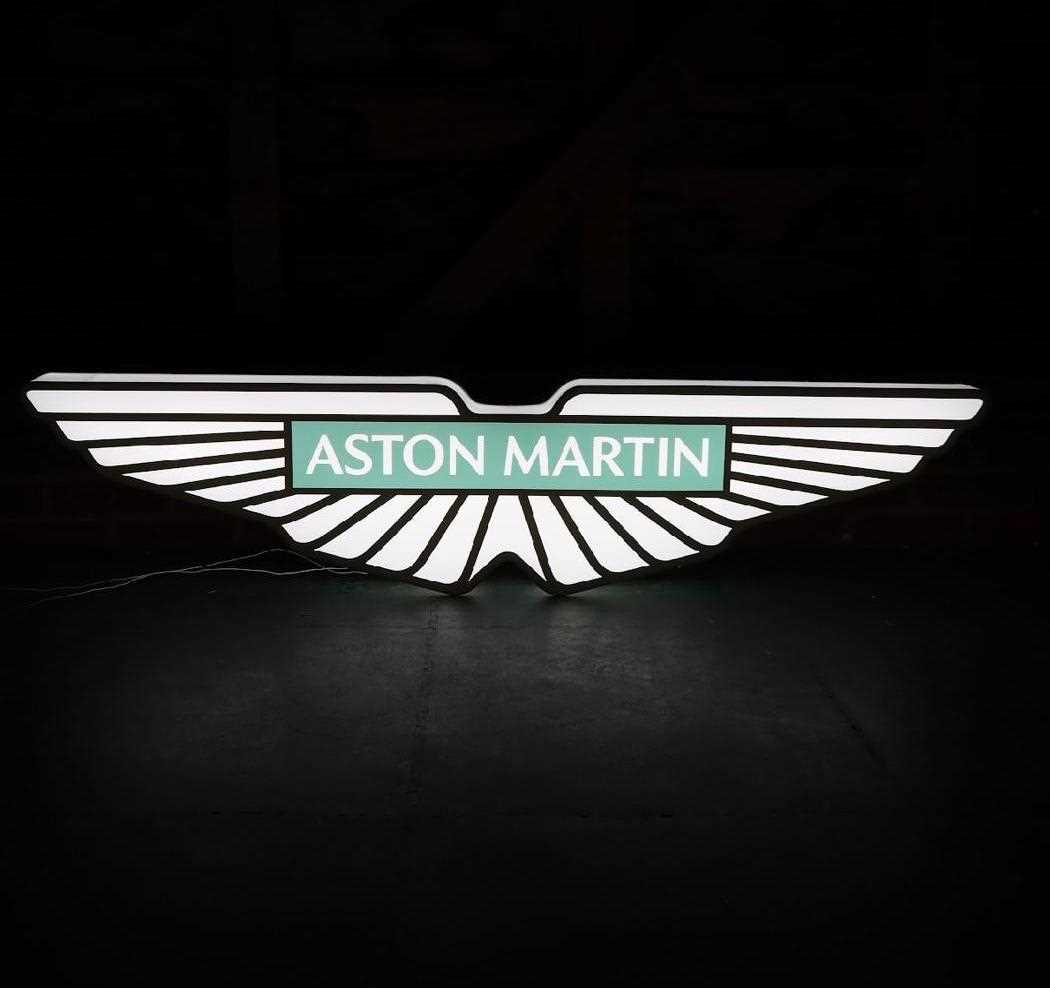 Lot Illuminated Aston Martin Sign