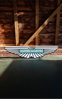 Lot Illuminated Aston Martin Sign