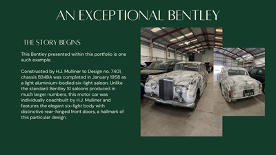 Lot 1958 Bentley S1 Alloy bodied H.J. Mulliner