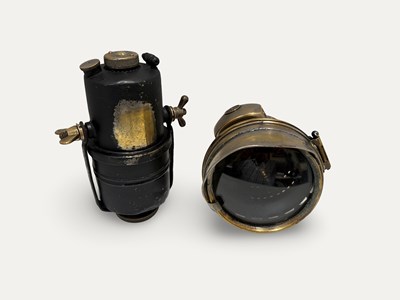 Lot Acetylene lighting Set for a Veteran and Vintage Period Motorcycle