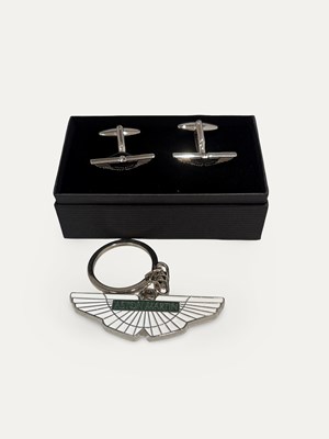 Aston Martin Cufflinks and Key Ring Offered Without Reserve