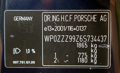 Lot 2006 Porsche 911/997 3.8 Carrera 2S Tiptronic Coupé