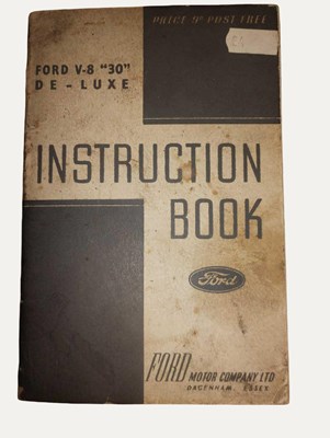 Lot 1939 Ford V8 30 de luxe Instruction Book