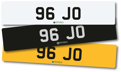 Lot 120 - Number Plate 96 J0