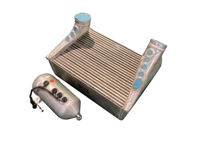 Lot 81 - Aluminium Bentley radiator and fluid container