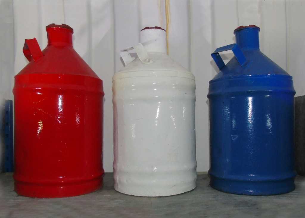 Lot 5 - Three five-gallon petrol cans