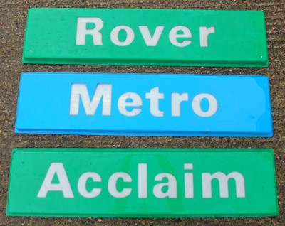 Lot 32 - A selection of showroom signs