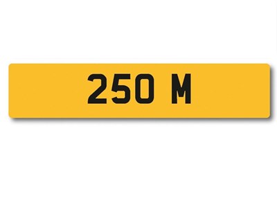 Lot 104 - 250 M Number plate