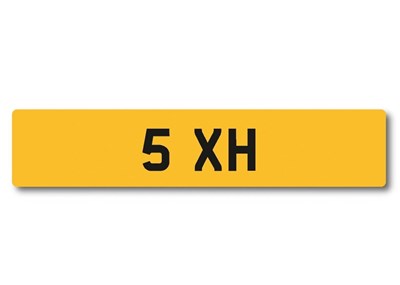 Lot 102 - 5 XH Number plate