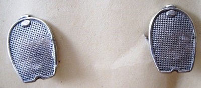 Lot 41 - A pair of Bugatti cufflinks marked silver
